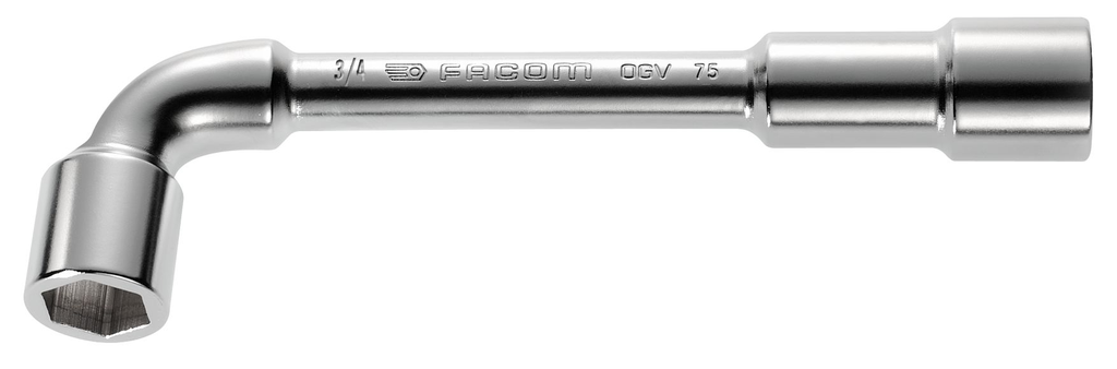 OPEN-SOCKET WRENCH 6x6 point 90°, 9/16", in inches, 75.9/16