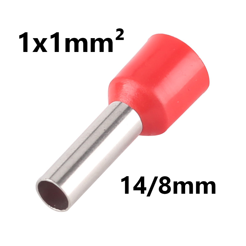EMBOUT DE CABLE isolé, 1x1mm², 14/8mm