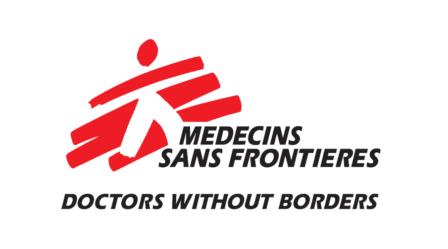 FLAG MSF logo, 100x150cm, French/English