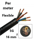 CABLE flexible, rubber, 5G16mm², per metre
