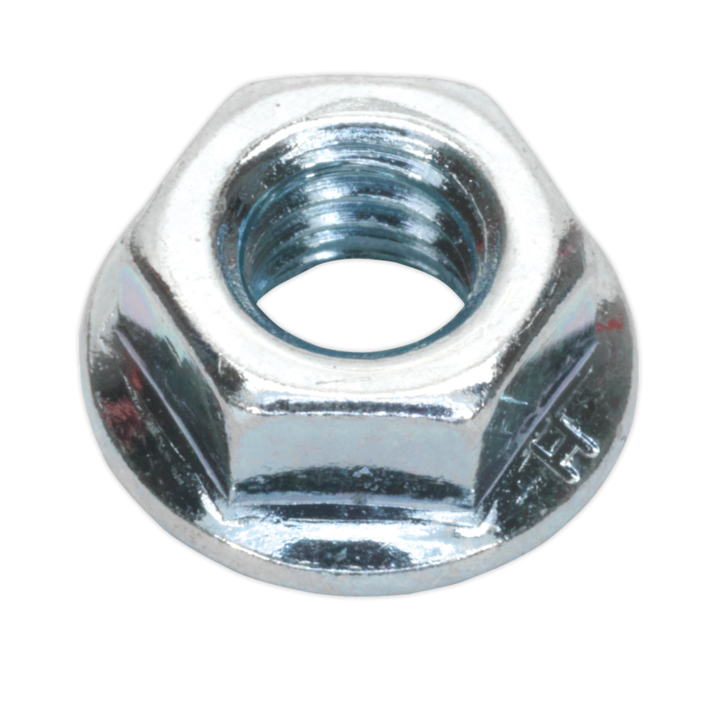 ECROU embase crantée, zingué, M6, hexagonal