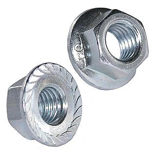 NUT toothed base, zinc plated, M4, hexagonal