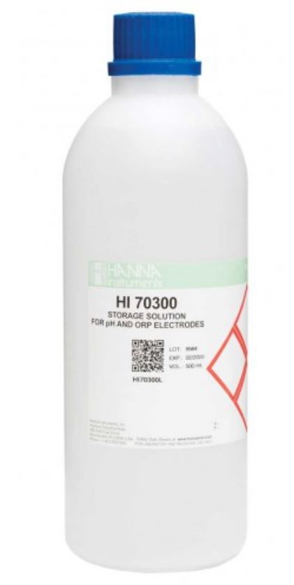 SOLUTION STOCKAGE (HI-70300L) pour électrode PH & ORP