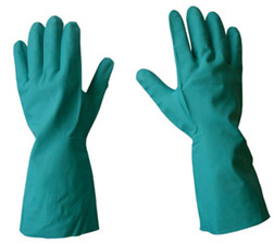 GLOVES protective, nitrile, size 9, reusable, pair