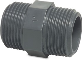 CONNECTOR COUPLING threaded, PVC, Ø 1"½, MxM