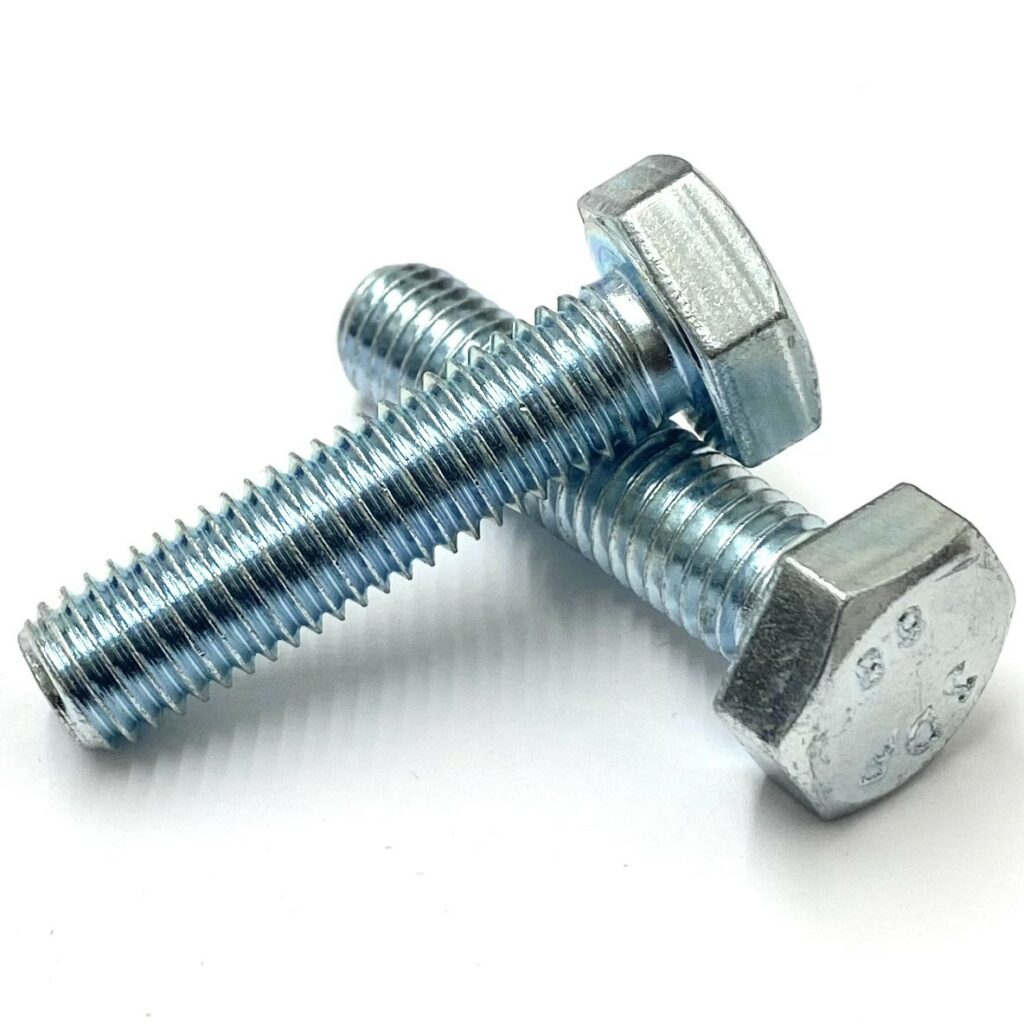 SCREW, zinc plated, M4x12mm, hex. head