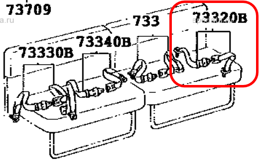 (HZJ78 11seats) BELT ASSY REAR SEAT LAP TYPE N°2, black