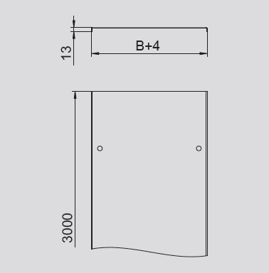 (cable ladder 100mm) COVER, galvanized, length of 3m