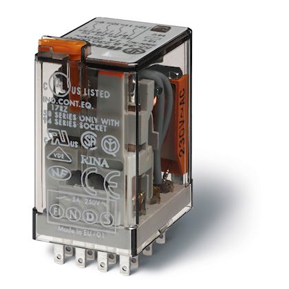 PLUG IN RELAY (Finder 553490240074) 24VDC, 7A, 4 c/o