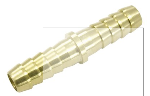 COUPLING grooved, brass, straight, for fuel hose Ø8mm