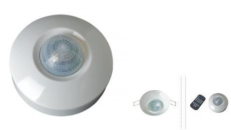 MOVEMENT DETECTOR 360°, surface mounted or recessed