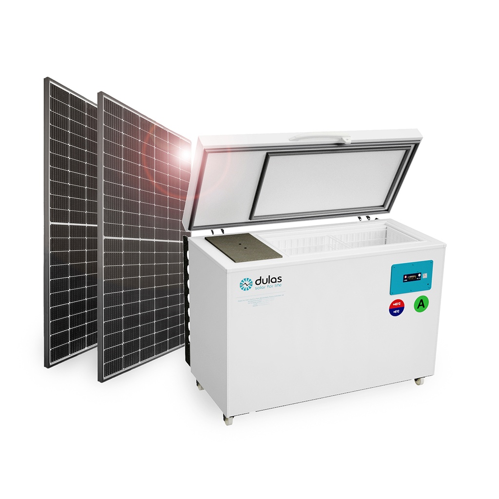 KIT REFRIGERATEUR solaire (Dulas/VC150SDD) + panneaux