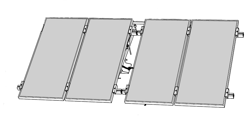 (B Medical TCW2000/2043SDD) MODULE 4 panneaux solaire, 200W