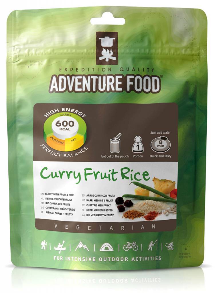 RATION DESHYDRATEE, 136gr, 600kcal, riz curry légumes