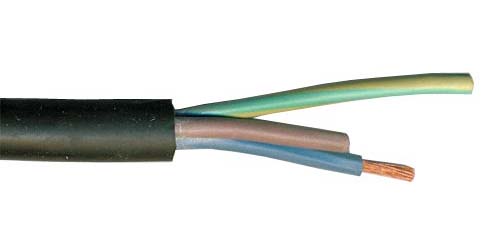 CABLE flexible, rubber, 3G6mm², per metre