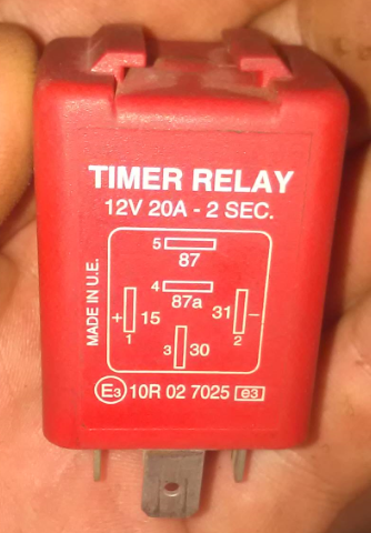 (Generator T6KM, T9KM,16K) TIMER RELAY 12V, 20A, 2 Seconds