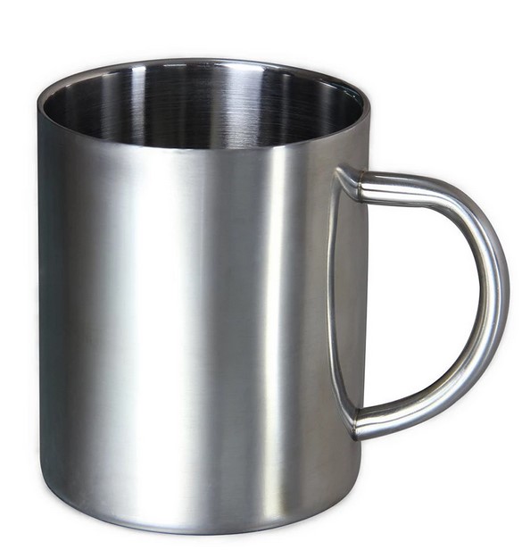 CUP, stainless steel, 300ml, with handle