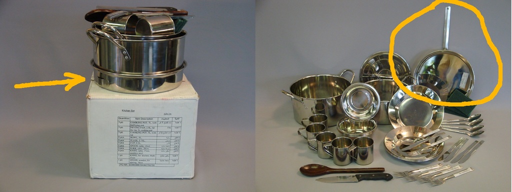 (casserole 7l) POELE A FRIRE/COUVERCLE, inox, 2,5l, poignée