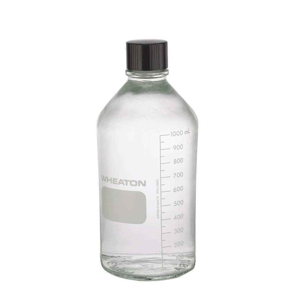 BOTTLE (Wheaton Boston) glass, 1000ml + screw cap