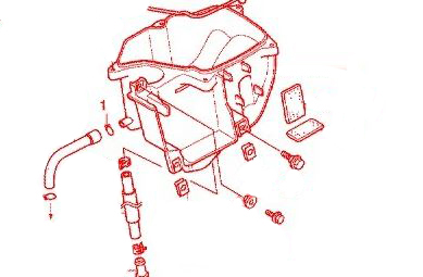 CLIP breather air filter, XL125L