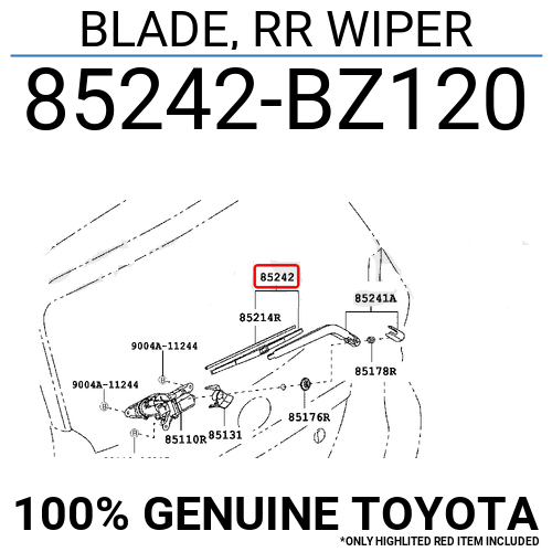 (Avanza F651) Blade, Rr Wiper