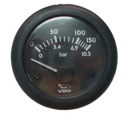 GAUGE, oil pressure, 0-10.3bar