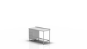 WORKING TABLE with drawer, metal, ±100x60x85cm