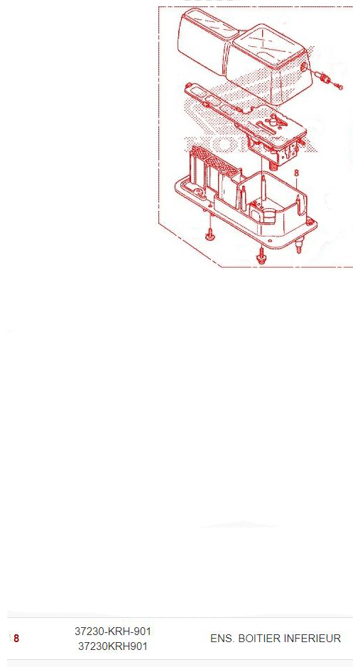 BOITIER bloc compteur, inferieur, XL125L