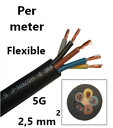 CABLE flexible, rubber, 5G2,5mm², per metre