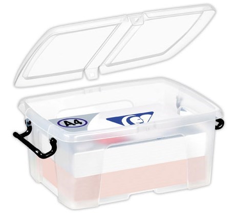 STORAGE CONTAINER, plastic, ±400x300x180mm, transparent