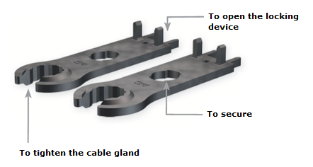 (connector MC4) SPANNER open end, set of 2