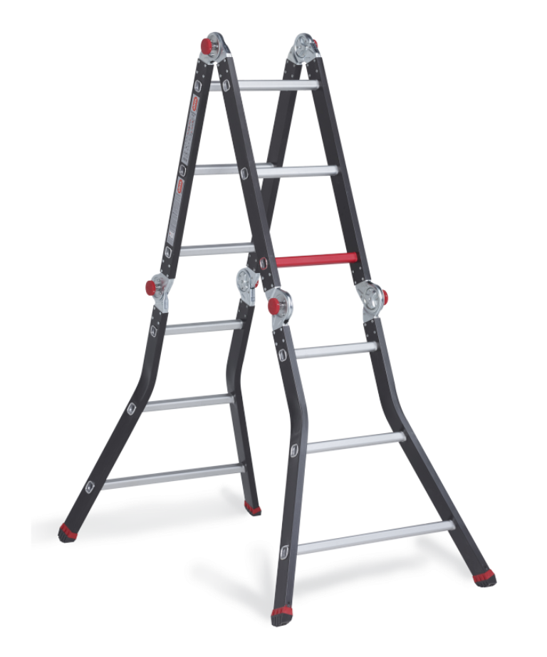 FOLDABLE LADDER 4x3 steps, height 4.45m