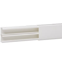 GOULOTTE avec cloison (DLP) 40x16mm, blanc, longueur de 2,1m