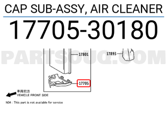 CAP SUB-ASSY AIR CLEANER, LH202