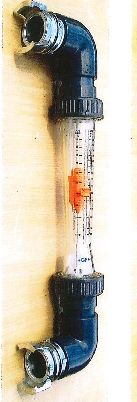 DEBITMETRE à flotteur, 1,5-15m³/h + raccords guillemin