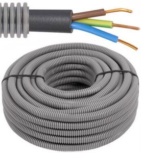 GAINE ANNELEE, Ø20mm + tire-fil, rouleau de 100m