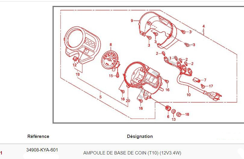 BULB dashboard, 12V 3.4W, XL125LK