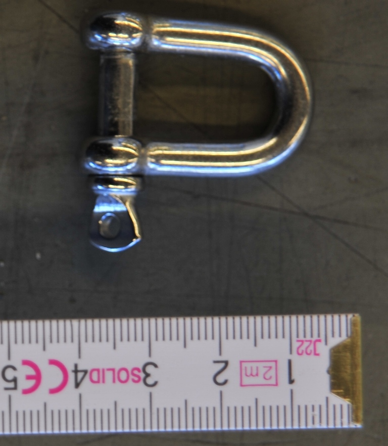 SHACKLE, galvanized steel, Ø 8mm, WLL 200kg, straight