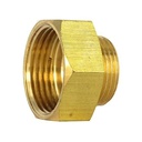 REDUCER COUPLING threaded, brass, ¾"-½", FxM