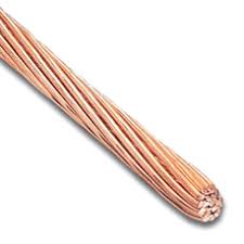 GROUNDING WIRE, bare copper, 25mm², per metre