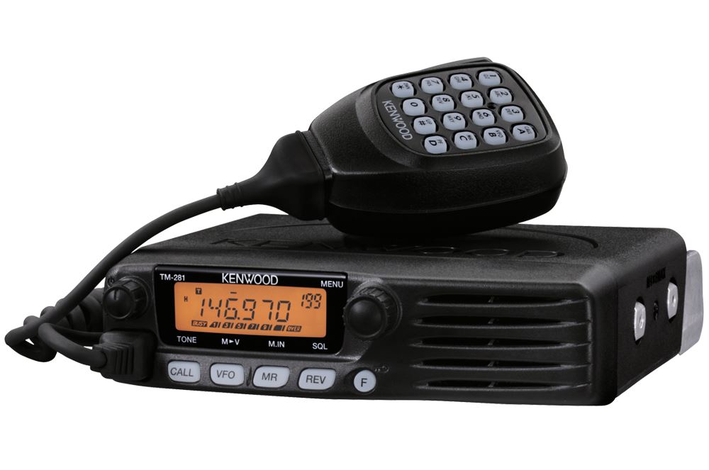 VHF TRANSCEIVER (Kenwood TM-281) for vehicles, set
