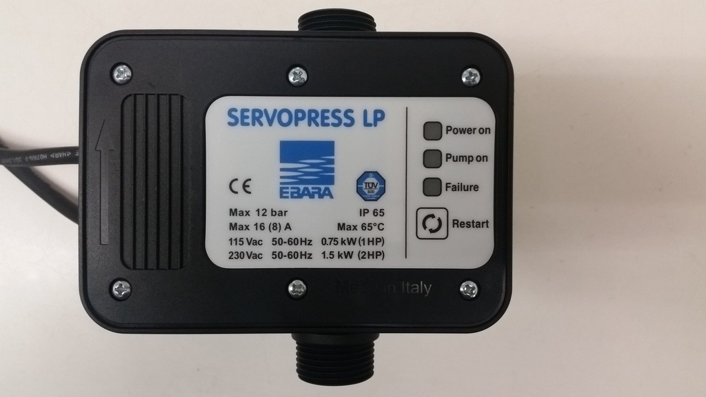 PRESSURE SWITCH (EBARA SERVOPRESS LP) 1", 230V, max 12 bar