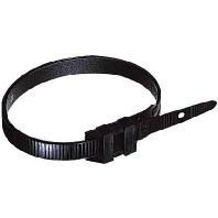 TIE, plastic, 9x498mm, self-locking head, black, 2x closure