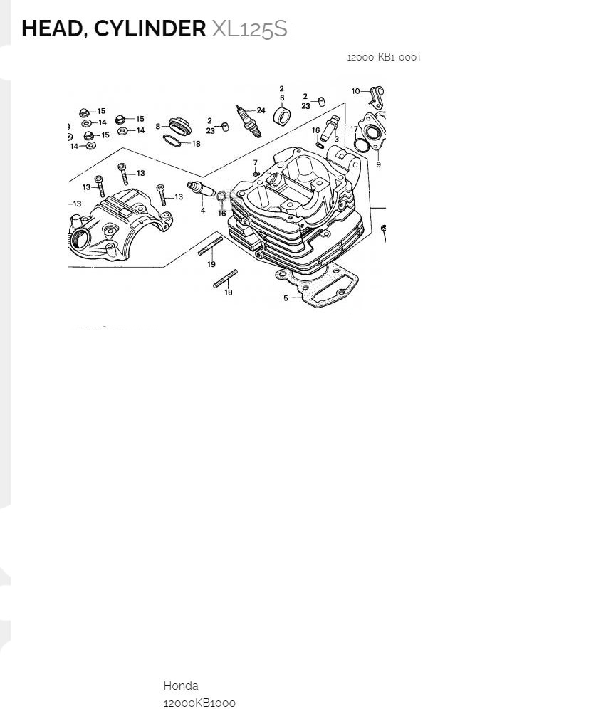 CYLINDER HEAD ASSY, XL125S