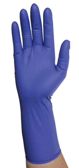GLOVE, EXAMINATION, nitrile, extended cuff, s.u.,non ster, S