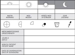 [SDDCLABC6P1] LABEL for dispensing, adhesive, 6x8cm, pictogram 2020, unit