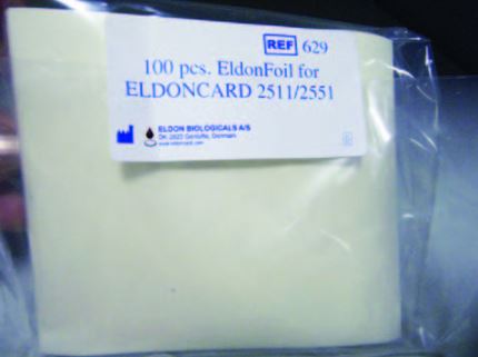 (bedside control card Eldon) ADHESIVE FOIL