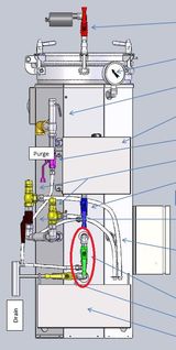 (autoclave TBM 90 l) VALVE 1/4th TURN GREEN