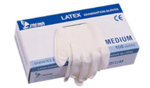 GLOVE, EXAMINATION, latex, s.u. non sterile, medium