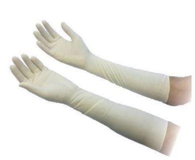 GANTS GYNECOLOGIQUES, latex, u.u., stériles, paire, 6.5